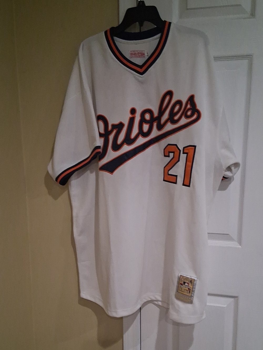 Sammy SOSA Mitchell & Ness Baltimore Orioles White Orange Black #21 Jersey